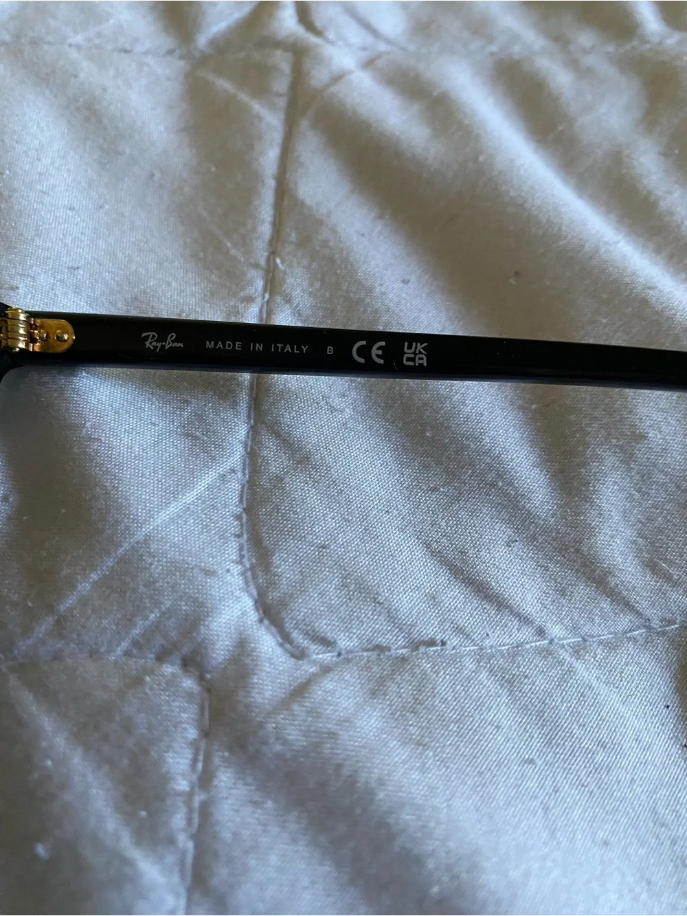 Ray-Ban Black & Gold Clubmaster Sunglasses with Green Lenses